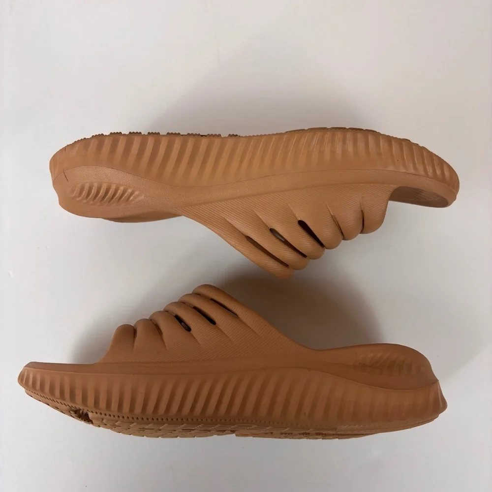 KuaiLu Recovery Slide Sandals Comfort Orthopedic Support Plantar Fasciitis Tan 8 - Picture 10 of 14